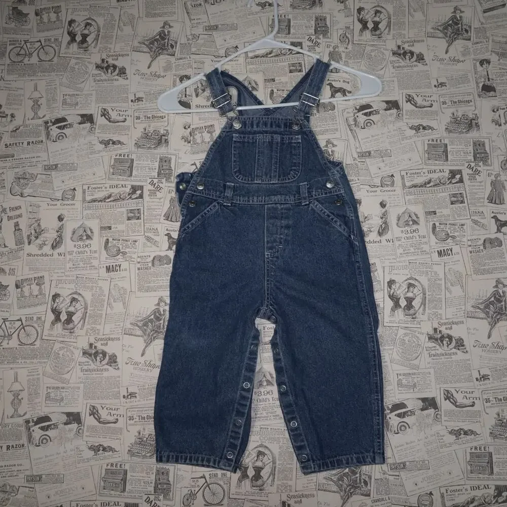 18-24 - Vintage Y2K Old Navy Shirts denim snap button legs
